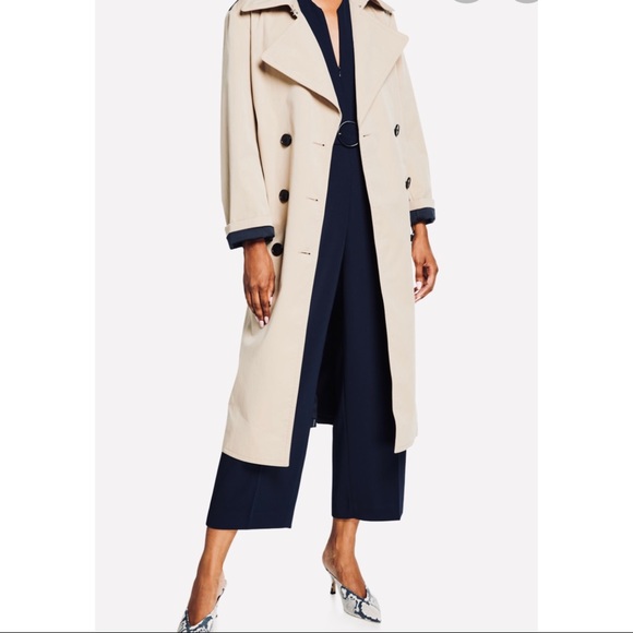 MONACO CLUB Color Block Trench - Picture 2 of 7